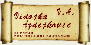 Vidojka Azdejković vizit kartica